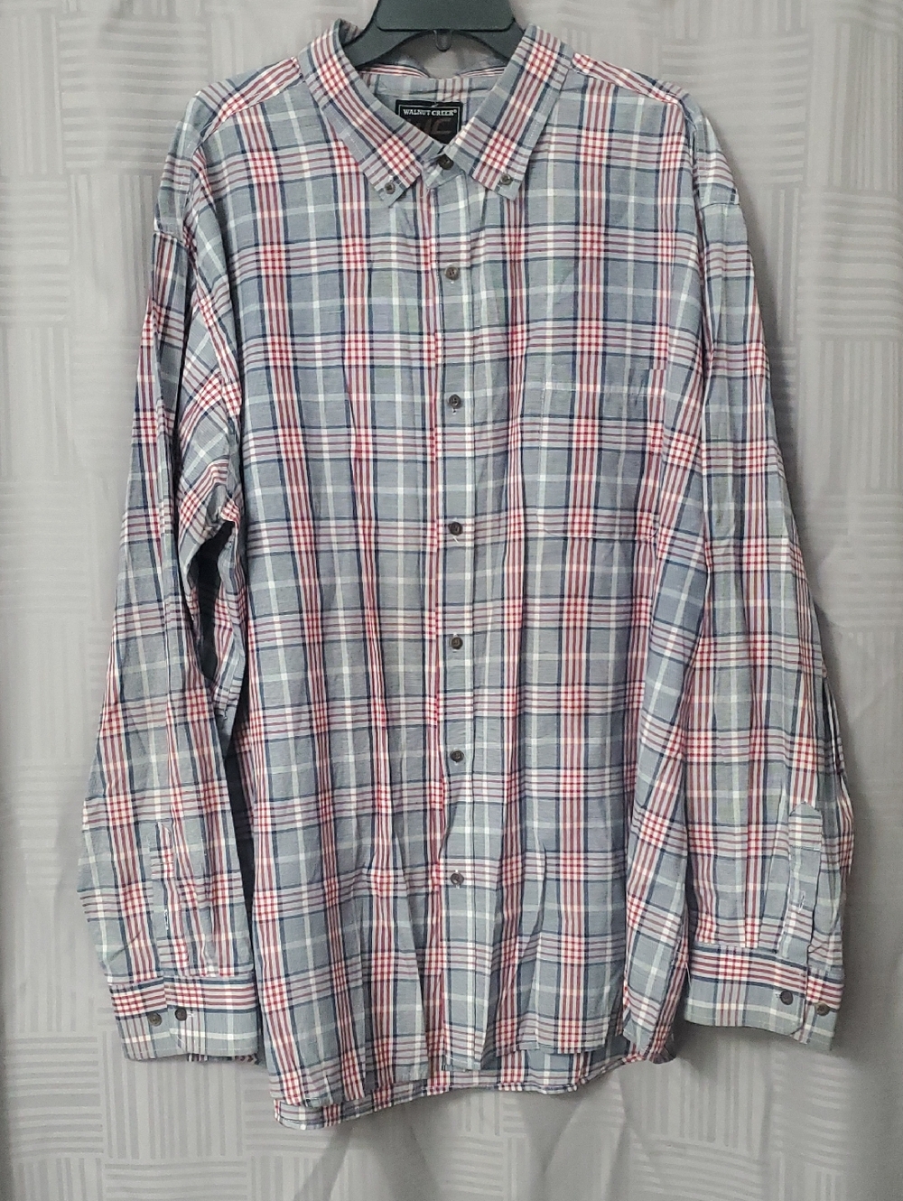 Nautica Blue and Pink Plaid Button-Down Shirt